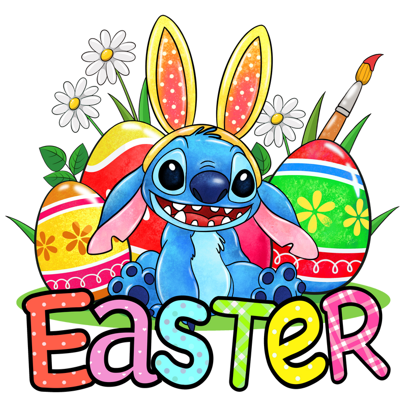 DTF Transfer Sheet - Happy Easter Alien
