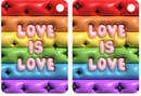 Love is Love Sublimation Print to fit Sublimation Rectangle hardwood Keyrings.
