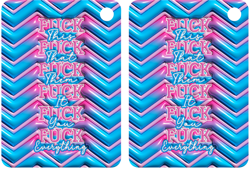 Zigzag Sublimation Print to fit Sublimation Rectangle hardwood Keyrings.