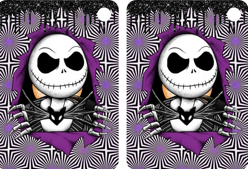 Peekaboo Skeleton Sublimation Print to fit Sublimation Rectangle hardwood Keyrings.