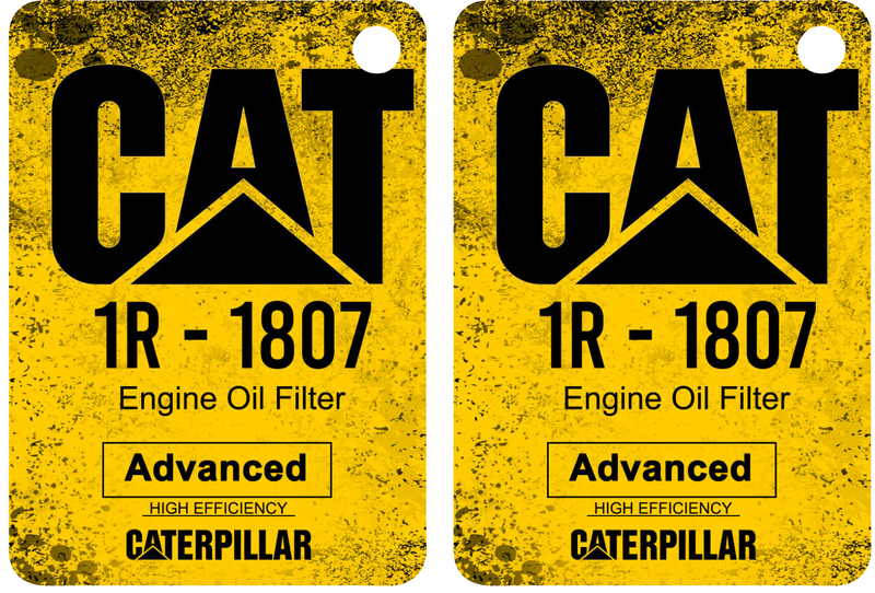 Cat Oil Filter Sublimation Print to fit Sublimation Rectangle hardwood Keyrings.