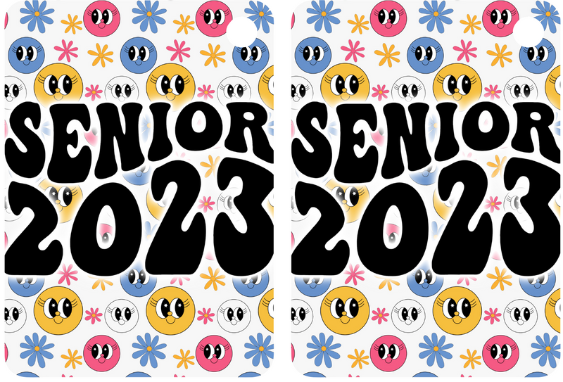 Senior 2023 Sublimation Print to fit Sublimation Rectangle hardwood Keyrings.