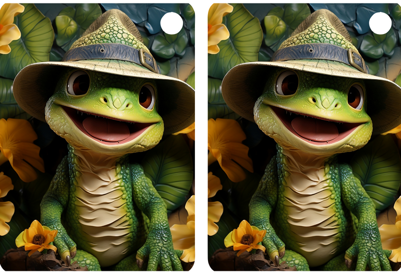 Lizard Sublimation Print to fit Sublimation Rectangle hardwood Keyrings.