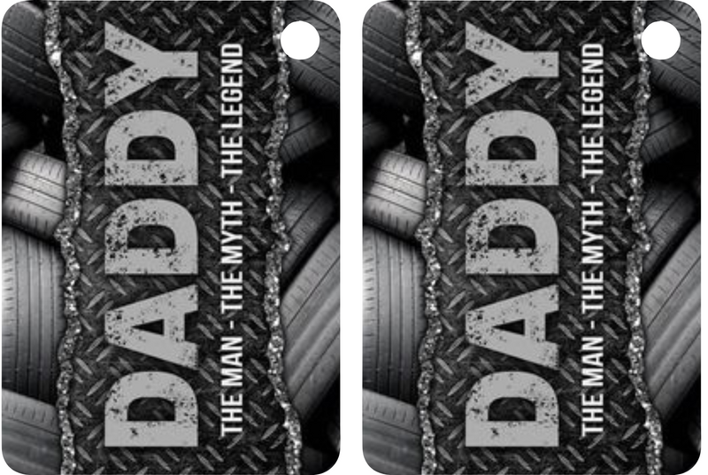 Daddy Sublimation Print to fit Sublimation Rectangle hardwood Keyrings.