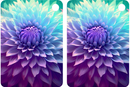 3D Dahlia Sublimation Print to fit Sublimation Rectangle hardwood Keyrings.
