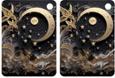 3D Moon and Stars Sublimation Print to fit Sublimation Rectangle hardwood Keyrings.