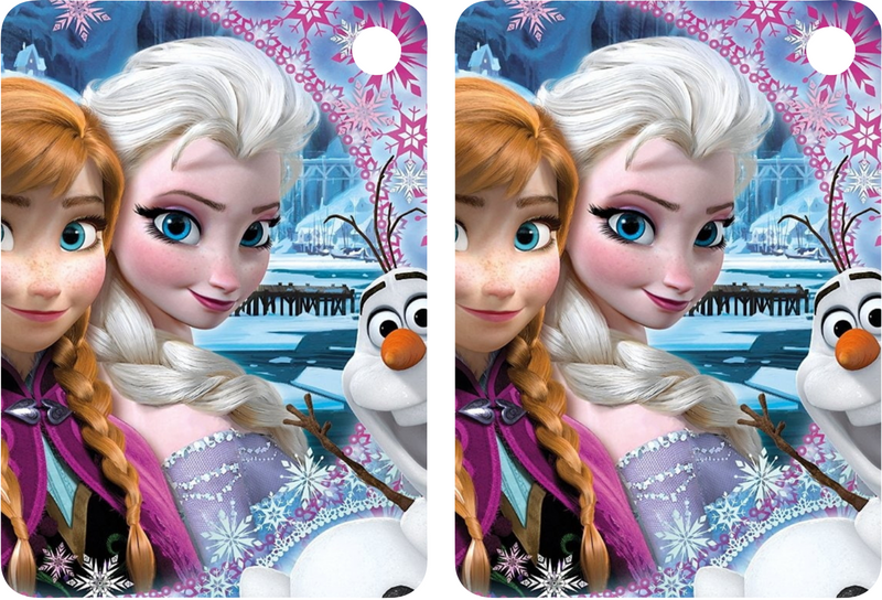 3D Ice Princess Sublimation Print to fit Sublimation Rectangle hardwood Keyrings.