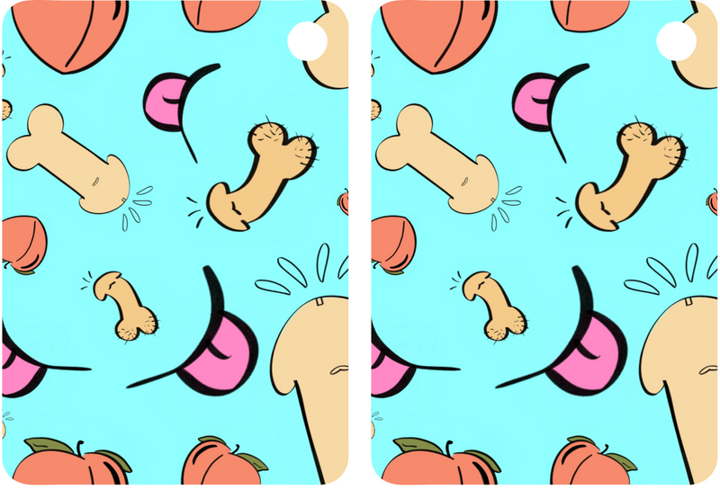 Happy Willy's Sublimation Print to fit Sublimation Rectangle hardwood Keyrings.