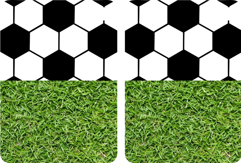 Soccer Sublimation Print to fit Sublimation Rectangle hardwood Keyrings.