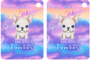 Just a girl who loves Frenchie's Sublimation Print to fit Sublimation Rectangle hardwood Keyrings.
