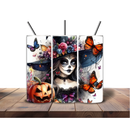 Halloween Butterfly Lady 20oz Skinny Tumbler Printed Paper