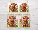 UV DTF 16oz Can Glass Wraps - HIGHLANDER COWS
