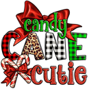 DTF Transfer Sheet - Candy Cane Cutie