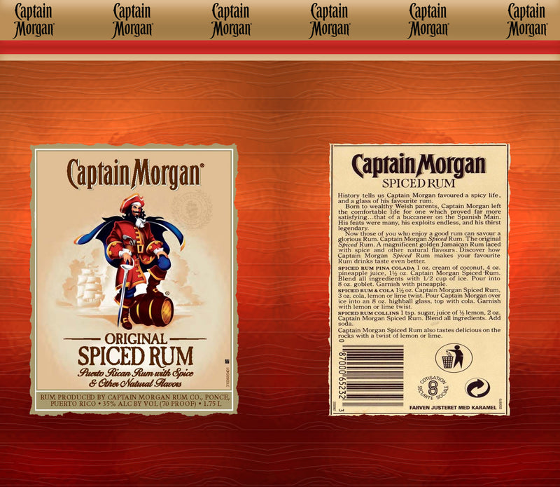 Captain Morgan 20oz Skinny Tumbler Printed Paper