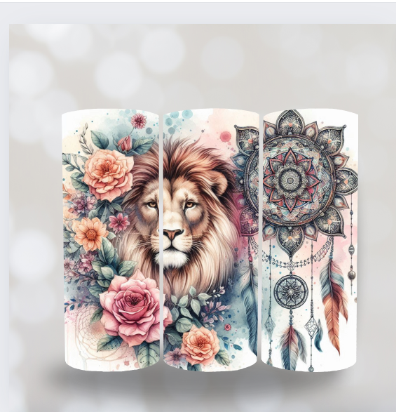 Dream Catcher Lion  20oz Skinny Tumbler Download file