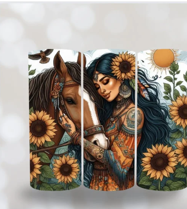 Sun Light Lady 20oz Skinny Tumbler Download file