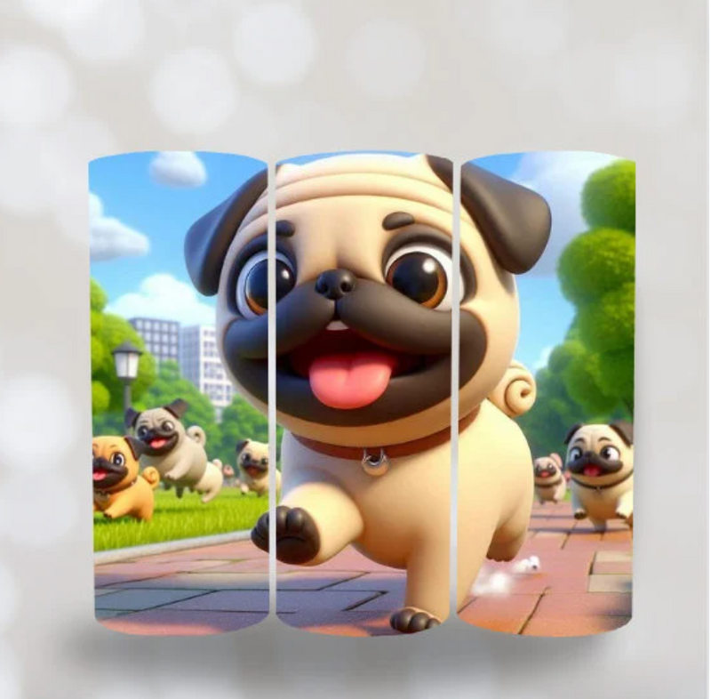 Running Pug  20oz Skinny Tumbler Download file