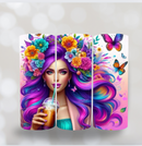 Purple Tattoo Lady 20oz Skinny Tumbler Download file