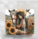 Sunflower Lady 20oz Skinny Tumbler Download file