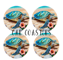 Car Coaster Sublimation Prints -Turtle
