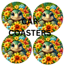 Car Coaster Sublimation Prints -Turtle