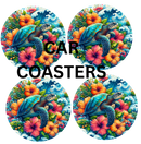 Car Coaster Sublimation Prints -Turtle