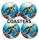 Car Coaster Sublimation Prints -Turtle