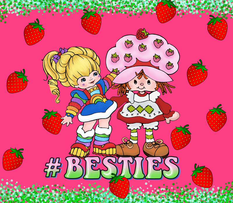 Pink Besties 20oz Skinny Tumbler Printed Paper