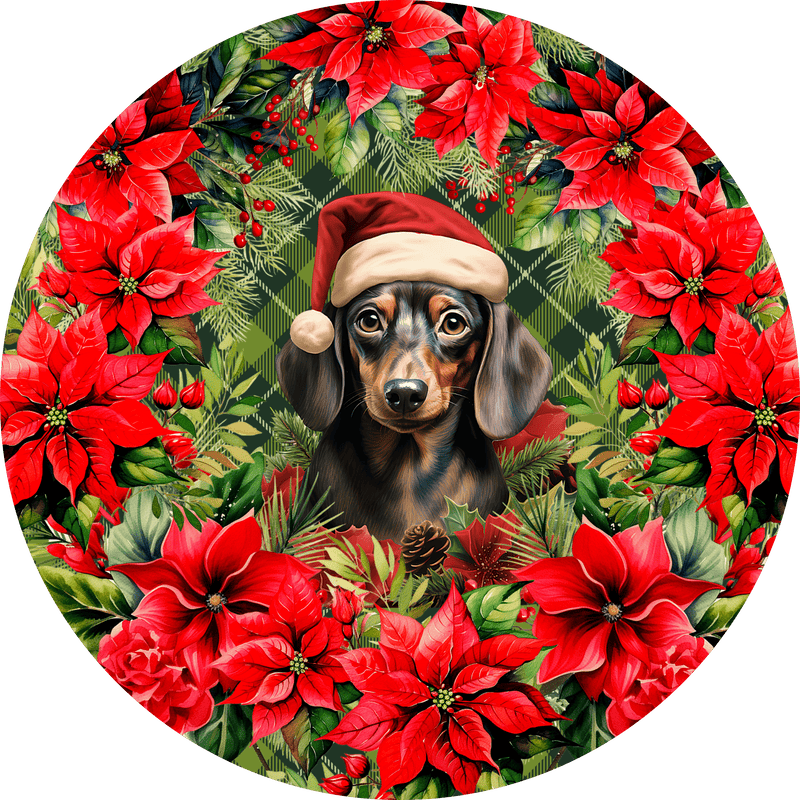 Christmas Dachshund Wind Spinner design to fit an 8' Spinner.