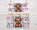 UV DTF 16oz Can Glass Wraps - HIGHLANDER COWS