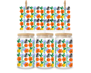 UV DTF 16oz Can Glass Wraps - FLOWERS