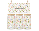 UV DTF 16oz Can Glass Wraps - FLOWERS