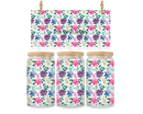 UV DTF 16oz Can Glass Wraps - FLOWERS