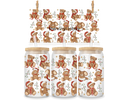 UV DTF 16oz Can Glass Wraps - CHRISTMAS