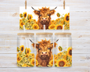 UV DTF 16oz Can Glass Wraps - HIGHLANDER COWS