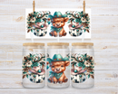UV DTF 16oz Can Glass Wraps - HIGHLANDER COWS
