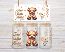 UV DTF 16oz Can Glass Wraps - HIGHLANDER COWS