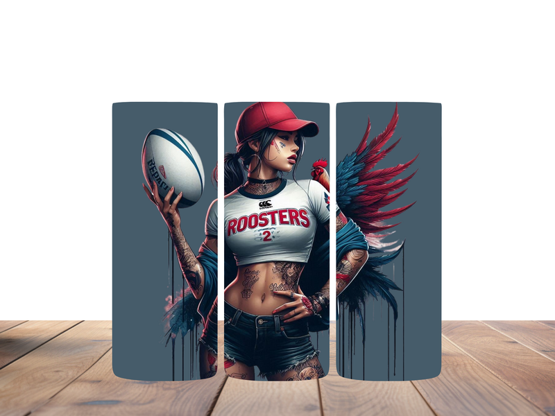 20oz Skinny Tumbler Printed Paper - Tattoo Lady