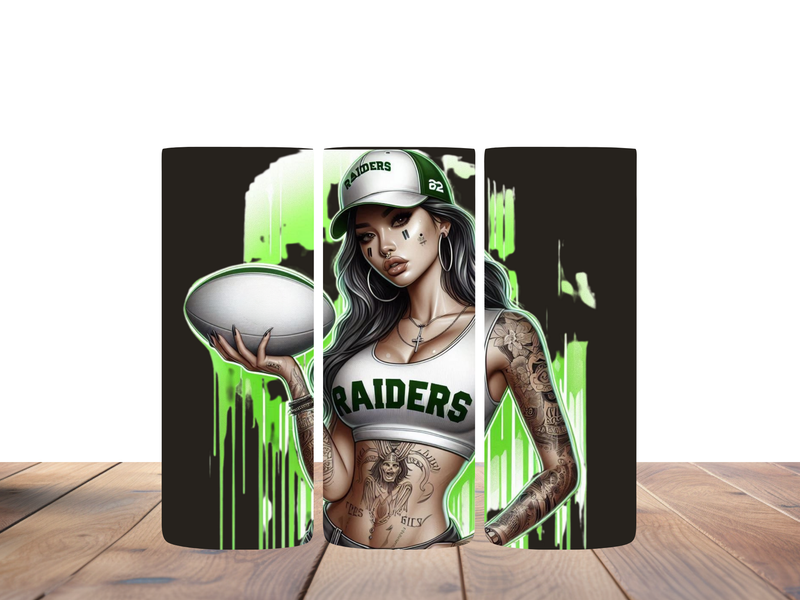 20oz Skinny Tumbler Printed Paper - Tattoo Lady
