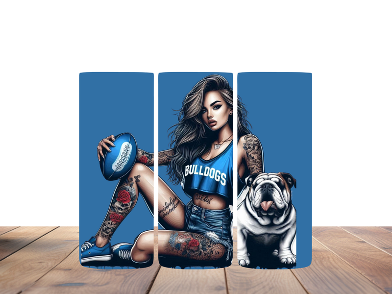 20oz Skinny Tumbler Printed Paper - Tattoo Lady