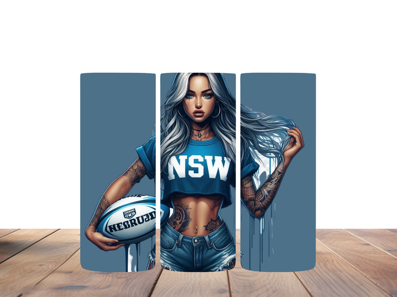 20oz Skinny Tumbler Printed Paper - Tattoo Lady