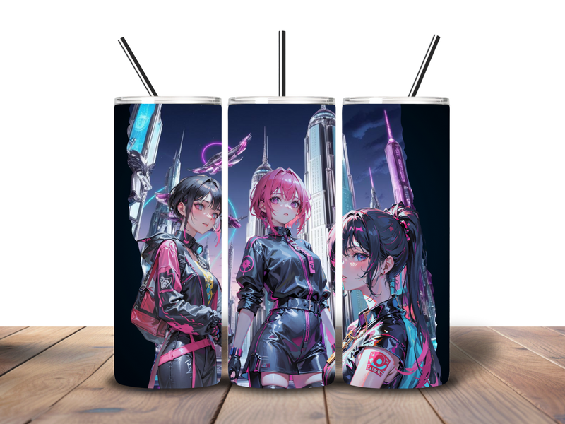 20oz Skinny Tumbler Printed Paper - Anime