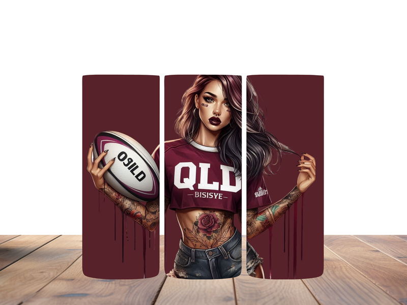 20oz Skinny Tumbler Printed Paper - Tattoo Lady