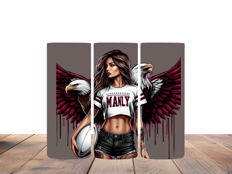 20oz Skinny Tumbler Printed Paper - Tattoo Lady