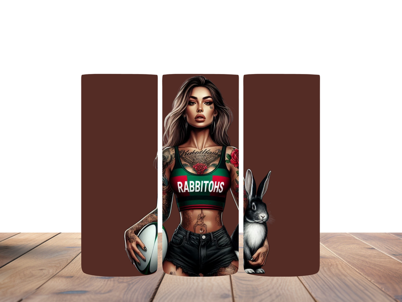 20oz Skinny Tumbler Printed Paper - Tattoo Lady