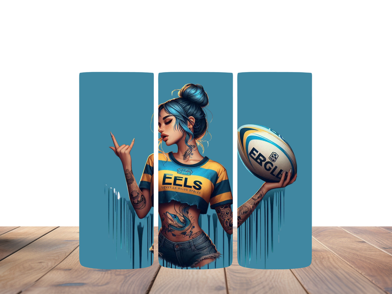 20oz Skinny Tumbler Printed Paper - Tattoo Lady