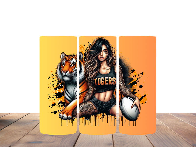 20oz Skinny Tumbler Printed Paper - Tattoo Lady