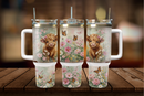 40oz Tumbler Sublimation Print - Floral Highlander