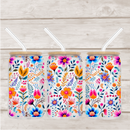 UV DTF 16oz Can Glass Wraps - FLOWERS