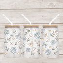 UV DTF 16oz Can Glass Wraps - FLOWERS